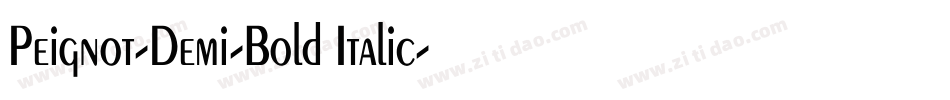Peignot-Demi-Bold Italic字体转换